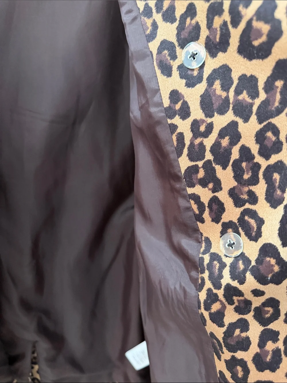 Michael Kors Leopard Print Double-Breasted Trench Coat - Brown/Tan